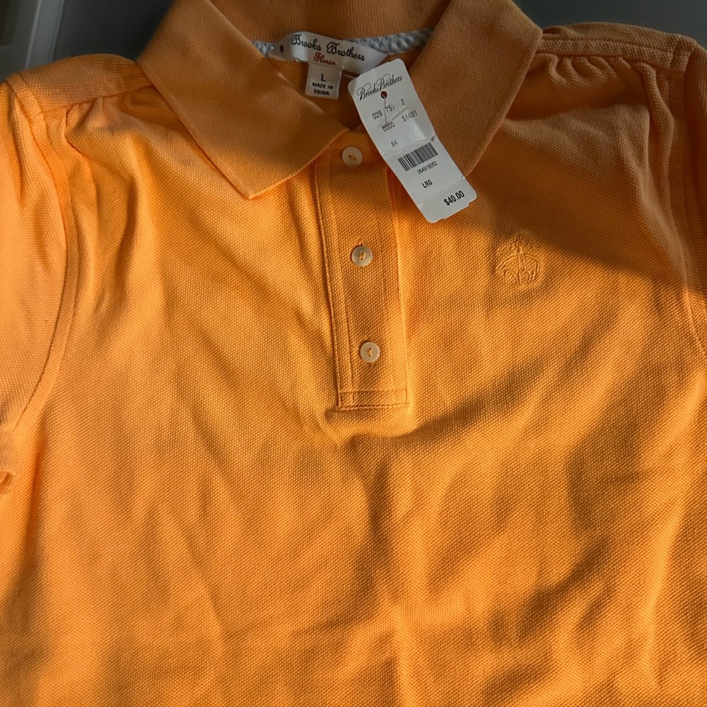 Brooks Brothers Bright Orange Kids Polo